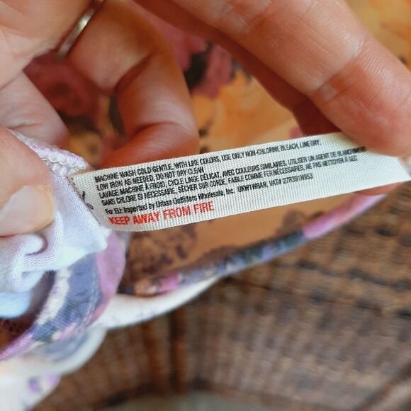 Intimately Free People Lace Mini Dress Women's Small Peach Purple Wedding Guest - Picture 7 of 7